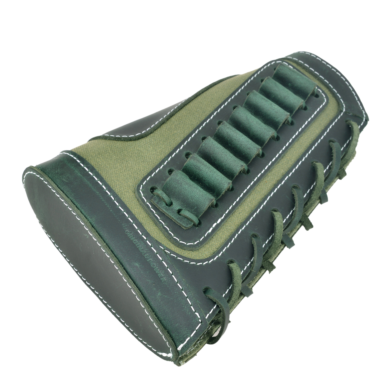 Leather &Canvas Rifle Buttstock Shotgun Stock Cover With Shell Cartridge Holder