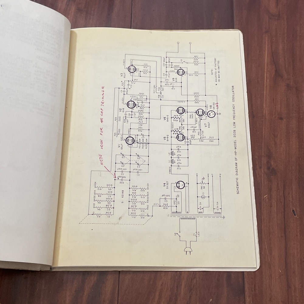 HP 202B Low Frequency Oscillator Instruction & Operating Manual