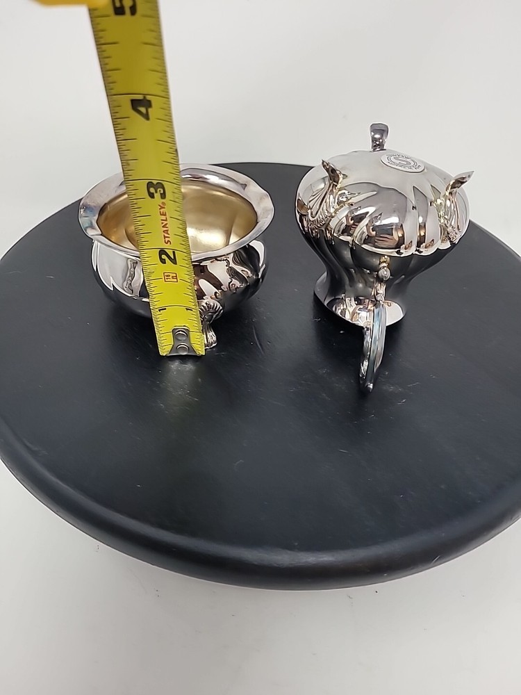 Sweden T.M. 60 GR Silverplate Silver Cream and Sugar Set - Sweden - 143.0 gr
