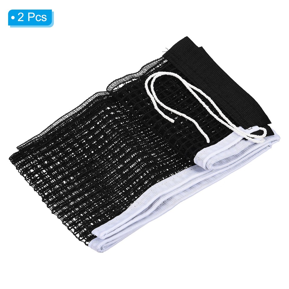 Table Tennis Net Replacement Ping Pong Net String Tension Equipment, Black 2pcs