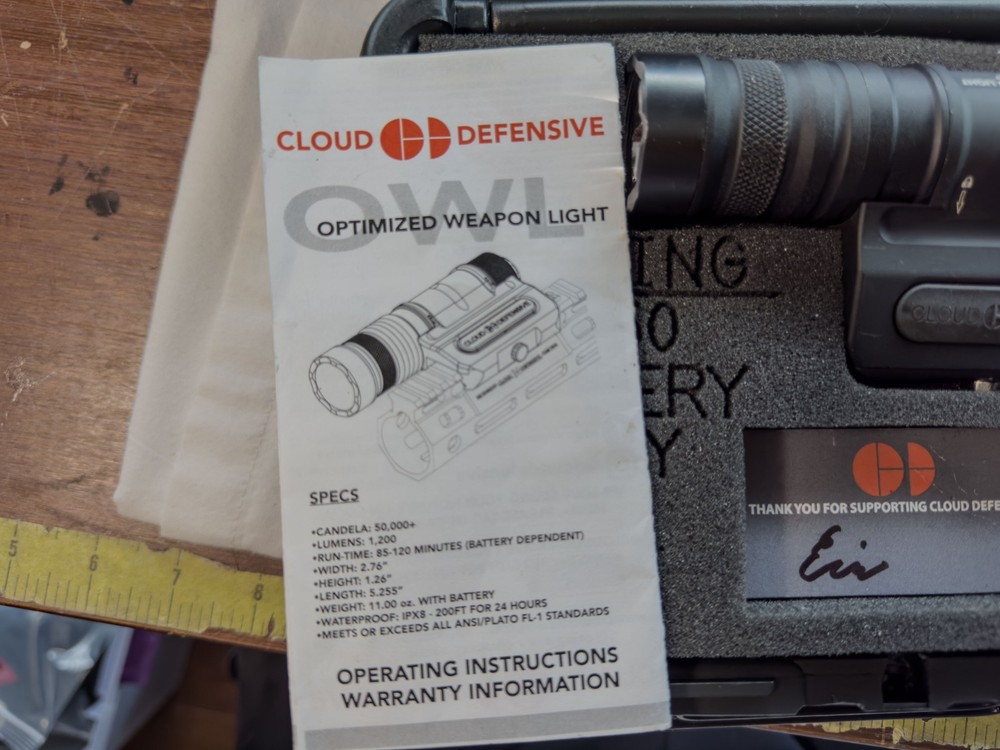 Cloud Defensive OWL Optimized Weapon Light Entire Kit