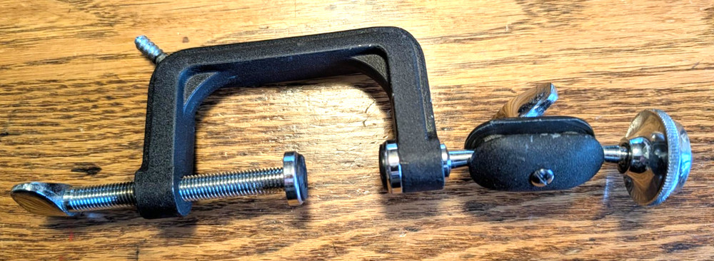 C- Clamp Style Camera Mount - Ball Head- Screw mount