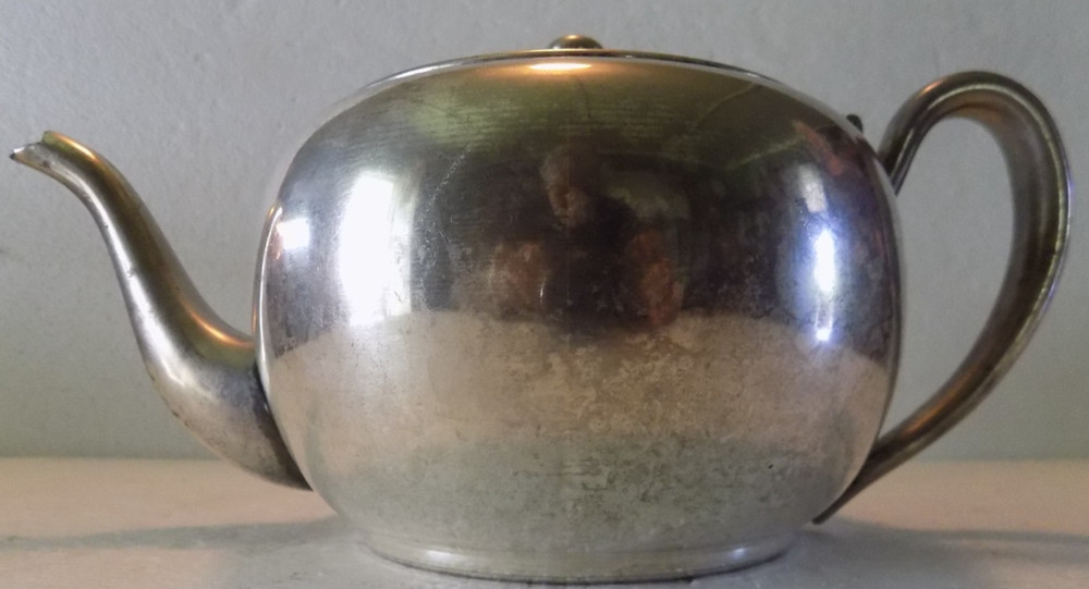 Excelsior Silverplate Teapot Silver on Copper