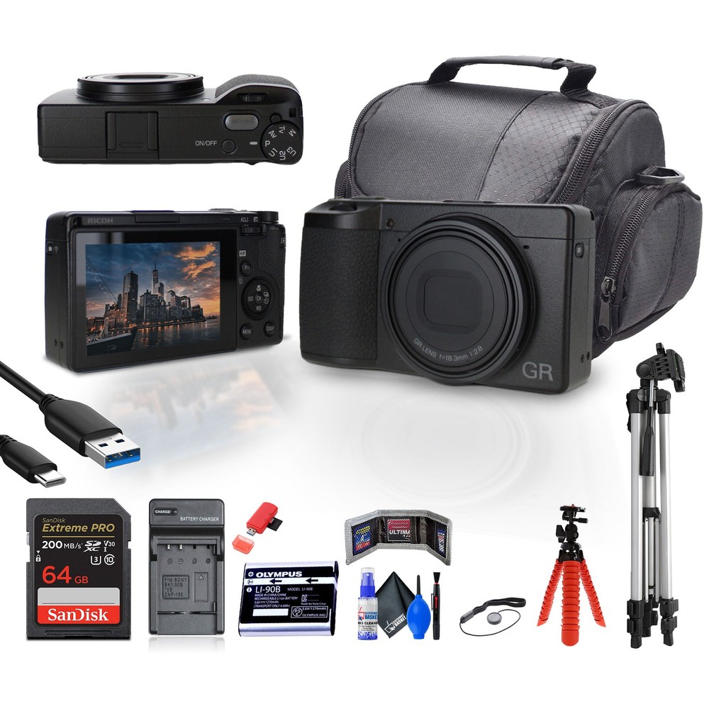 Ricoh GR III HDF Digital Camera Bundle with Accessories