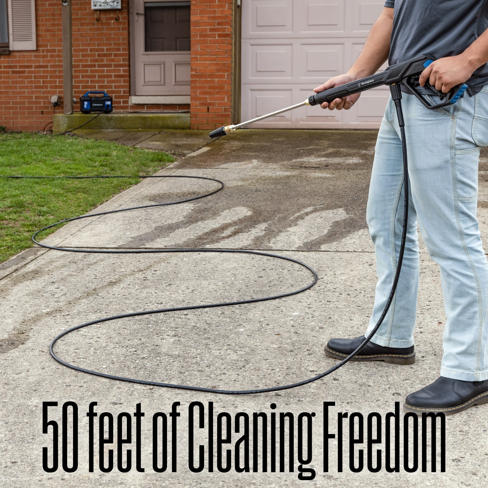 Westinghouse Open Box 3200 psi, 50 PVC Pressure washer hose, M22 fittings