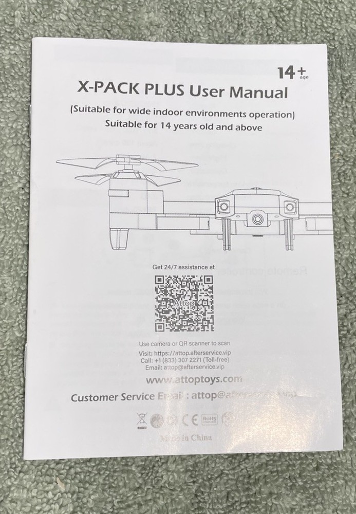 Attop X-PACK PLUS Foldable Quadcopter Drone With Camera, Controller, Case