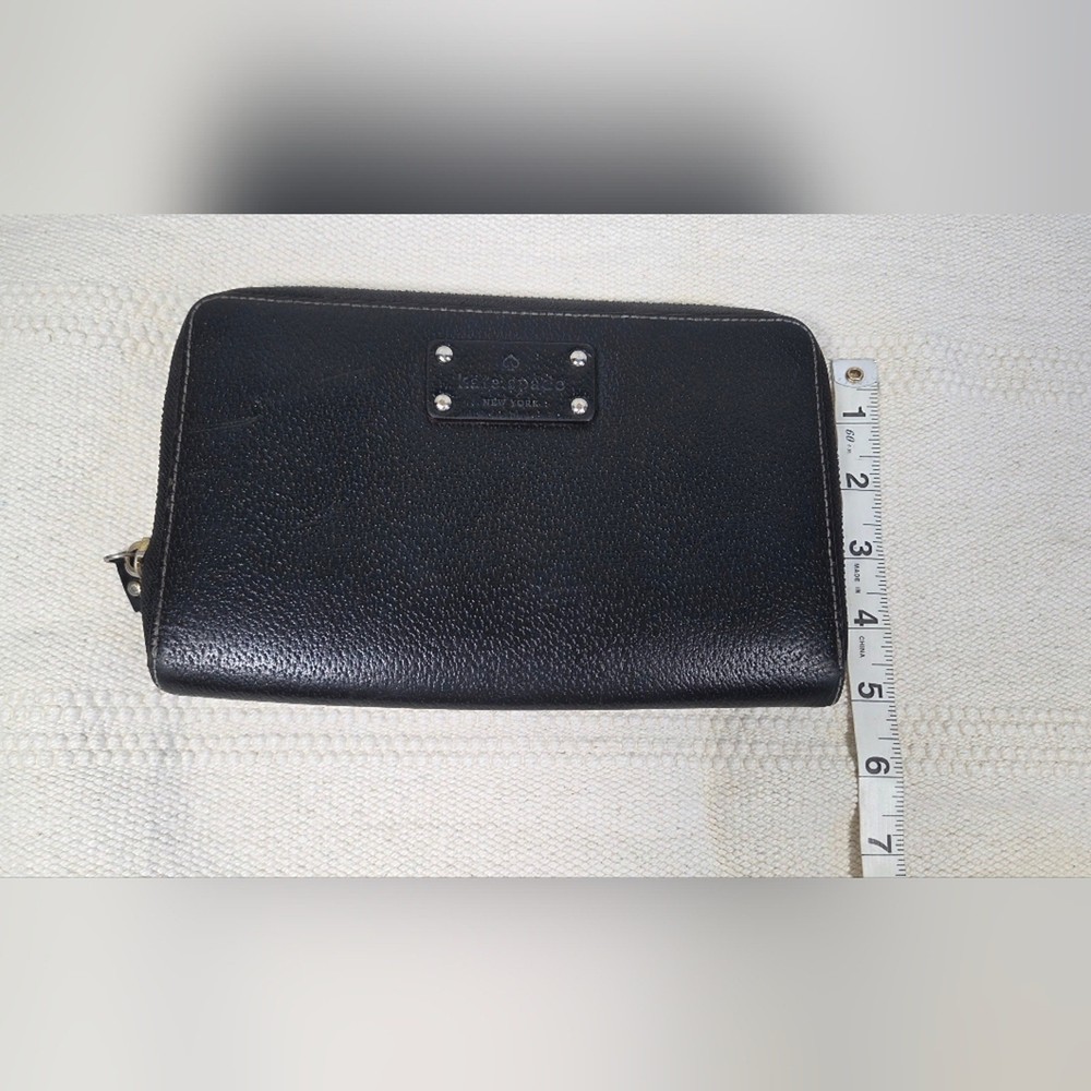 Kate Spade XL Black Textured Leather Wallet