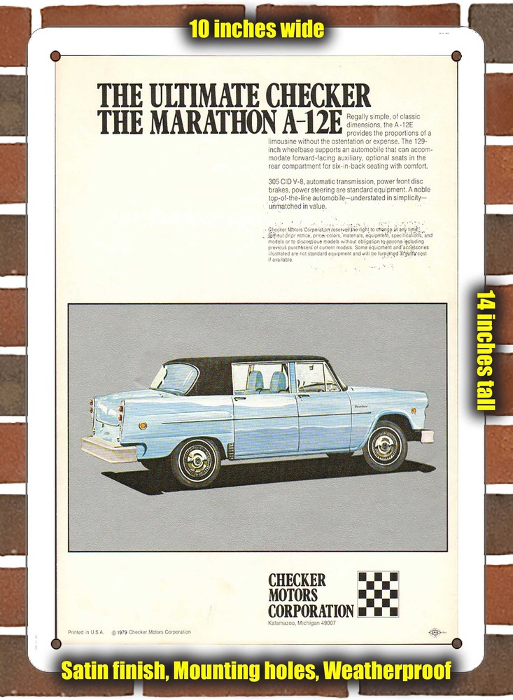 Metal Sign - 1979 Checker (Sign Variant #6)