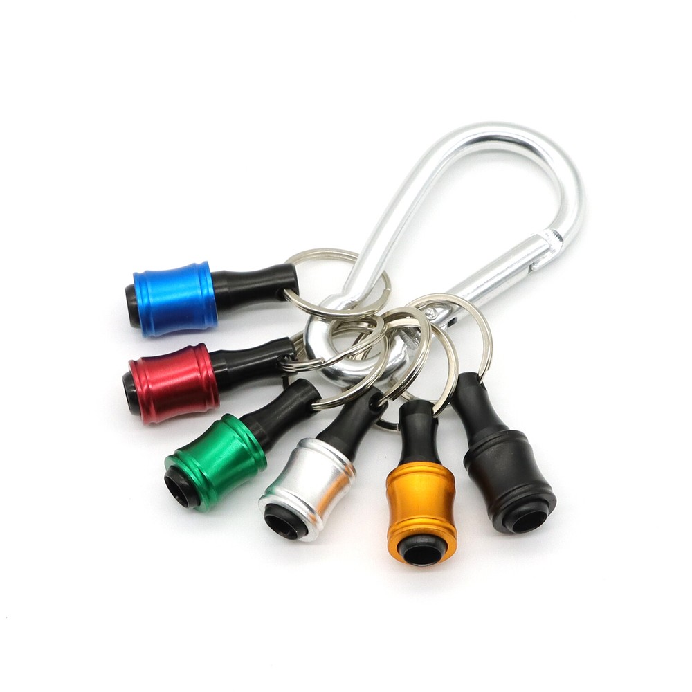14Pcs 1/4" Hex Shank Quick Release Keychain Screwdriver Drill Bits Holder Set