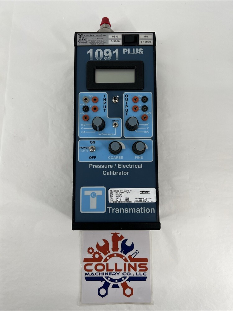 Transmation 1091 PLUS Multifunction Process Calibrator Unit, 0-3000 PSIG