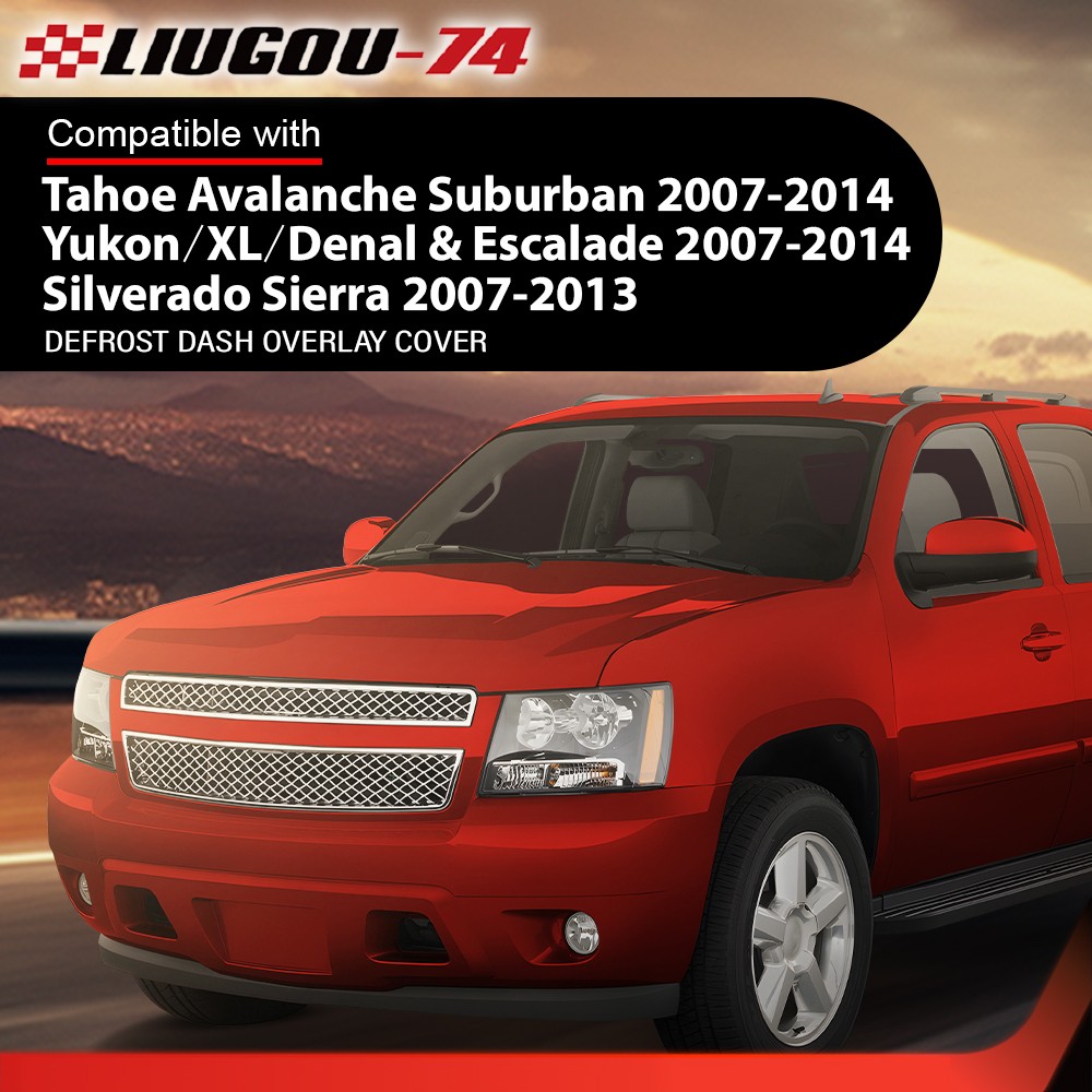 Upper Dash Panel Grille Cover Cap Brown Fit For 07-13 Escalade Silverado Sierra