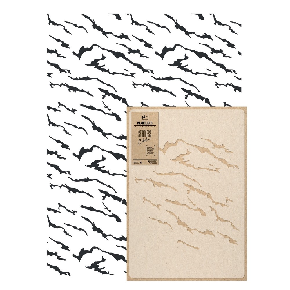 Reusable Allover Plastic Stencil // MARBLE VEINS