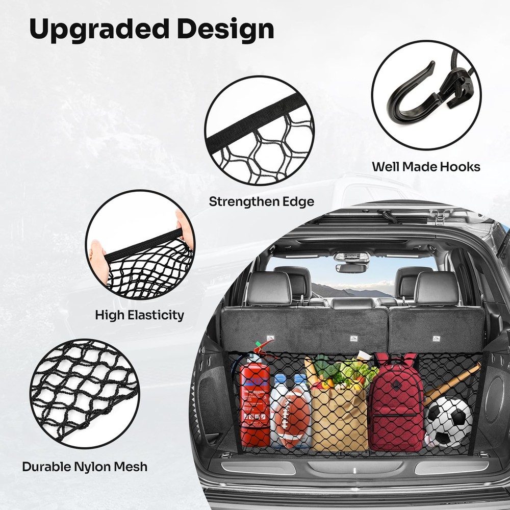 Trunk Cargo Net for Jeep Grand Cherokee 20112021 Adjustable Storage Solution