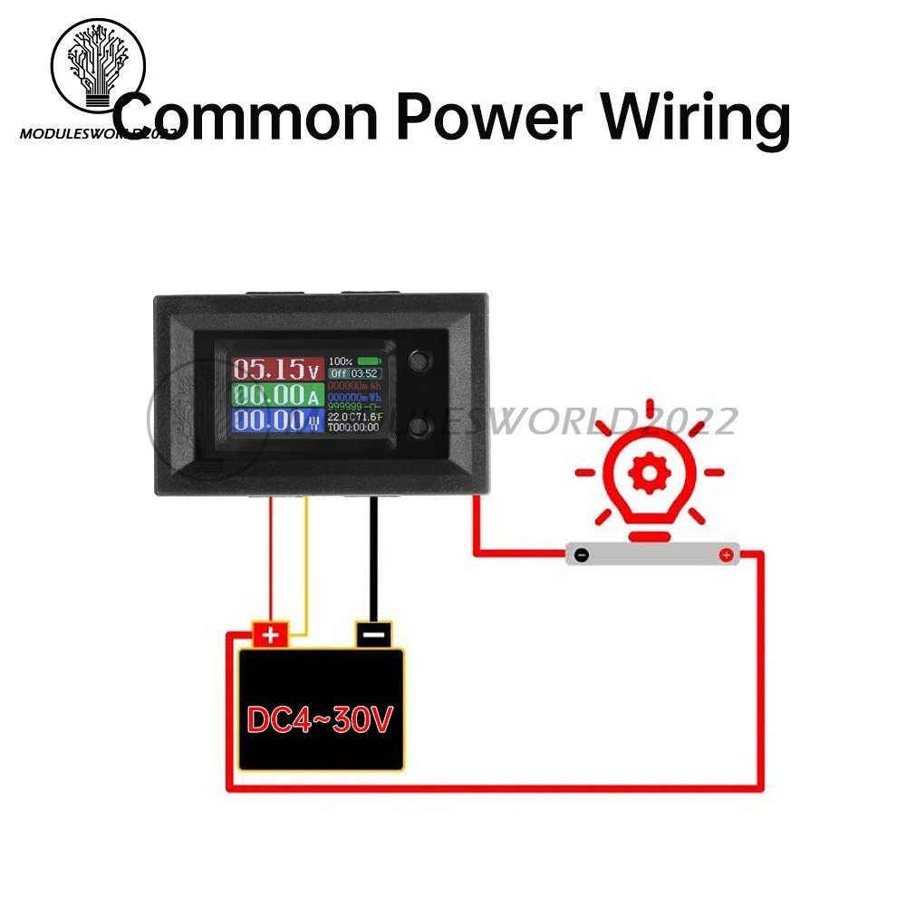 9in1 Multimeter DC4-30V Power Tester Voltage Current Capacity Meter 10A 50A 100A