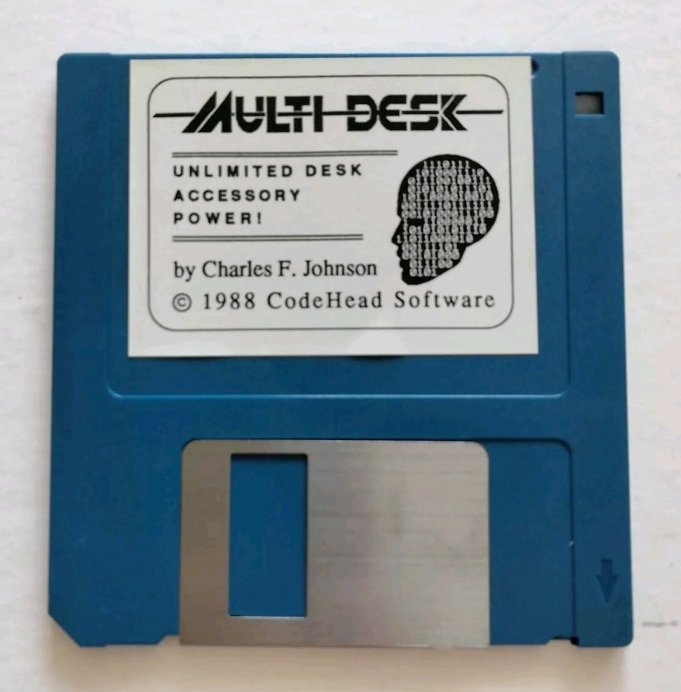 Multi Desk 1988 Vintage Atari ST CodeHead Software 3.5" Disk and Manual