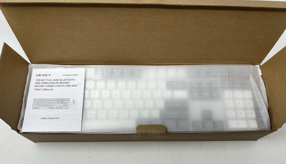 Wireless Bluetooth Keyboard & Mouse for Mac & PC Multi-Device Battery Powered WH