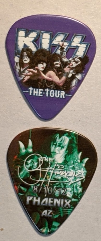 KISS THE TOUR PHOENIX 8-10-12 Guitar Pick GENE SIMMONS  2012