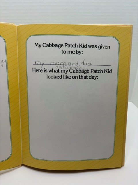 Vintage My CABBAGE PATCH KID and Me Keepsake Journal--Pre Owned