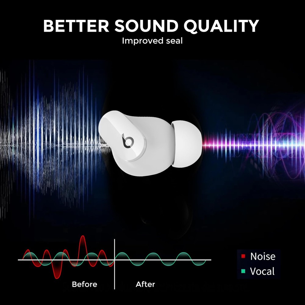 AhaStyle Ear Tips for Beats Studio large, 2 Large+2 Medium+2 Small, White