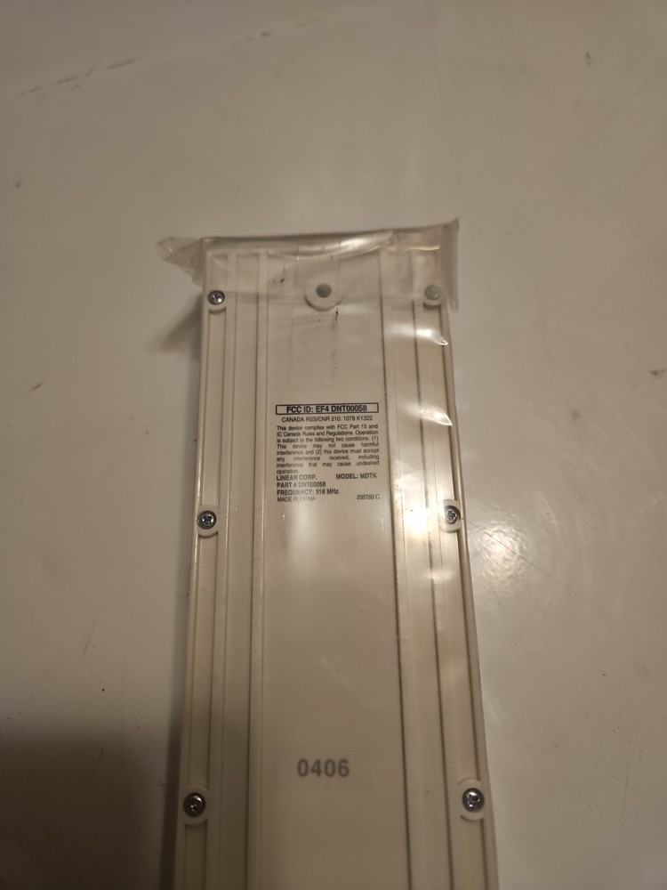 Replacement For Linear MDTK DNT00058 Wireless Keypad MegaCode Garage Opener