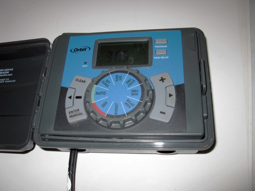 Orbit Model 27999 9-Station 3-Program All Weather Sprinkler Timer Used Working
