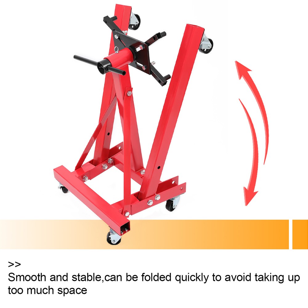 Engine Stand 2000LBS Motor Hoist Dolly 360 Degree Adjustable Mounting Head