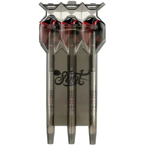 SHOT MICHAEL SMITH DART CASE.. WORLD CHAMPION DROP IN BLACK