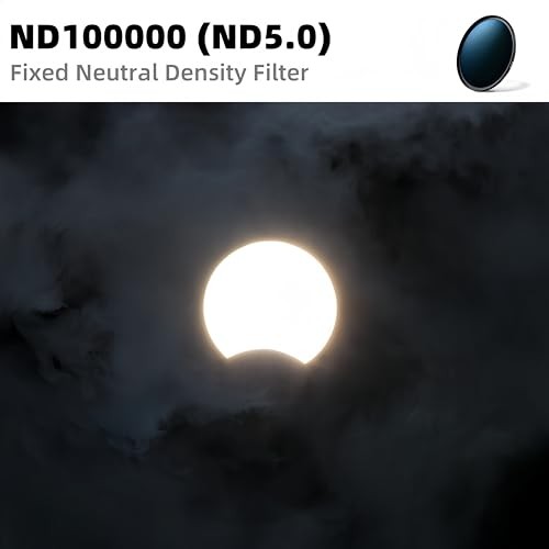 ND100000 Filter, Slim 16.6-Stop Fixed Neutral Density ND Filter for Camera 82mm