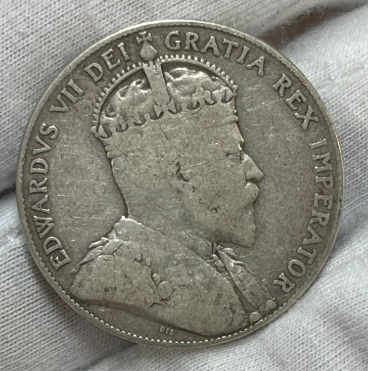 1910 Canada 50 Cents Silver Coin