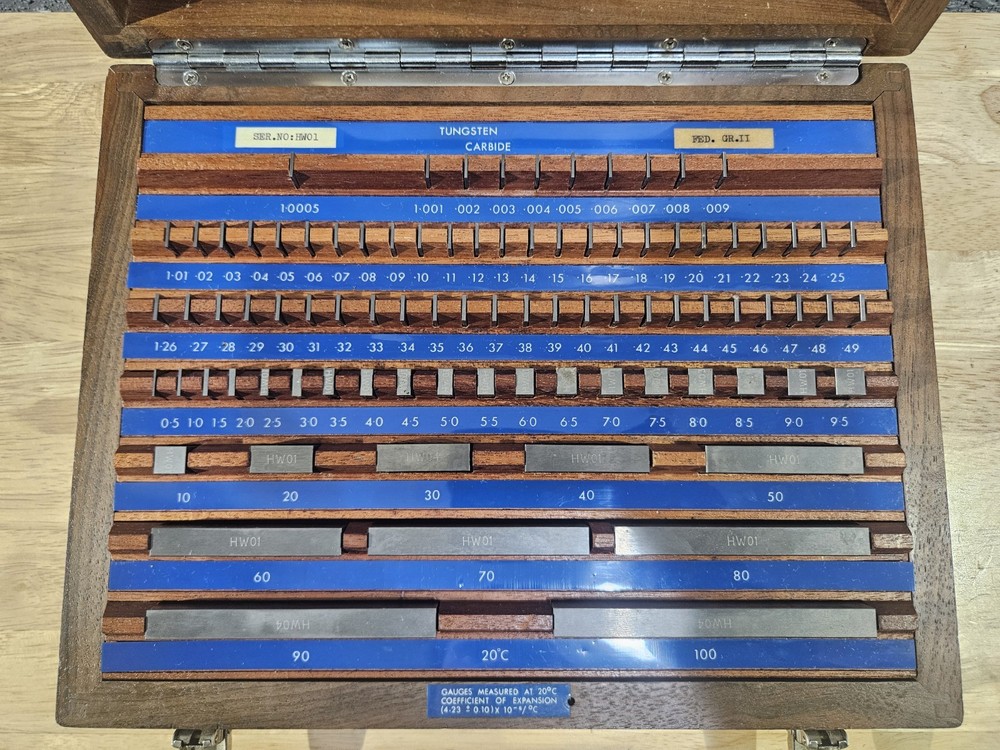 Select Tungsten Carbide Slip Gauge Block Set