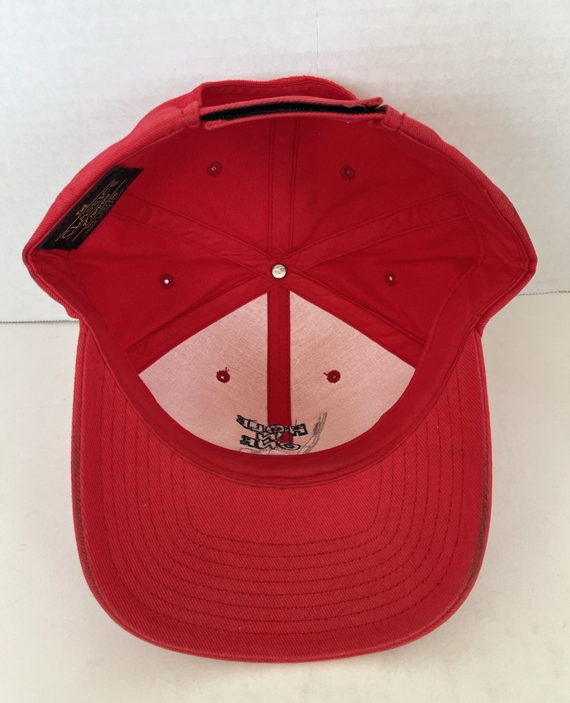 Hole In One Golf Hat Strap Back Red Embroidered Logo