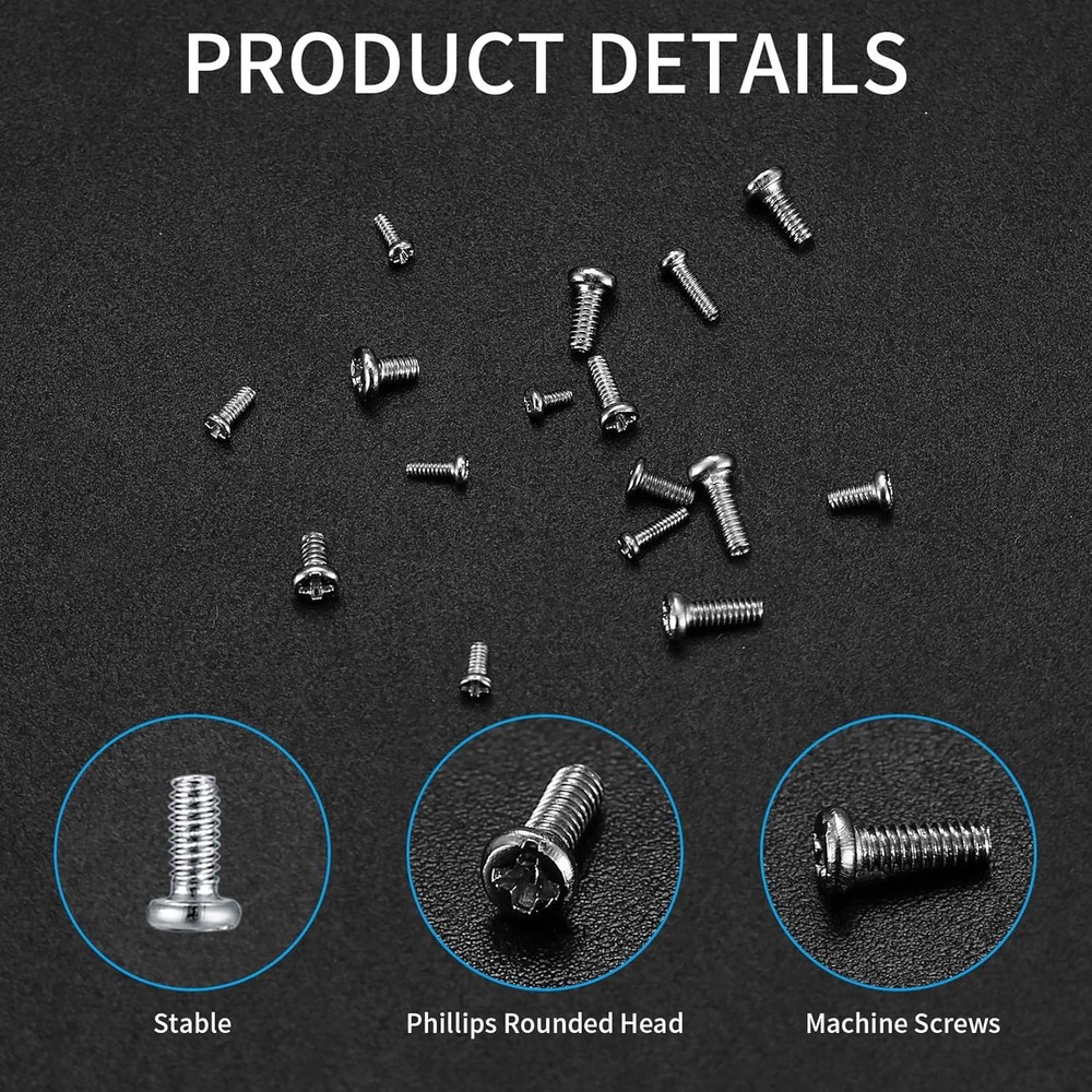800Pcs Tiny Screws for Electronics, Micro Small Pan Head Machine Screws...