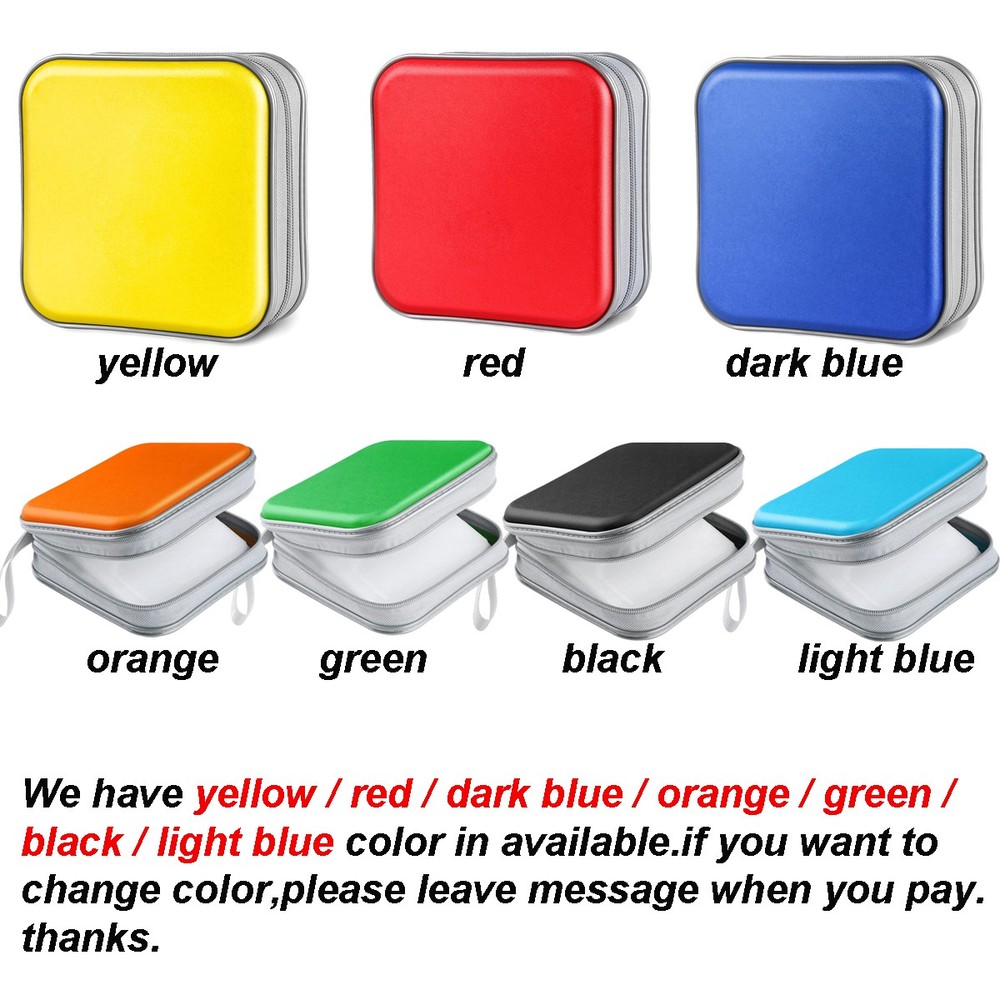 DVD Case for Car 32 Capacity CD Case Portable Hard Plastic Holder CD Protective