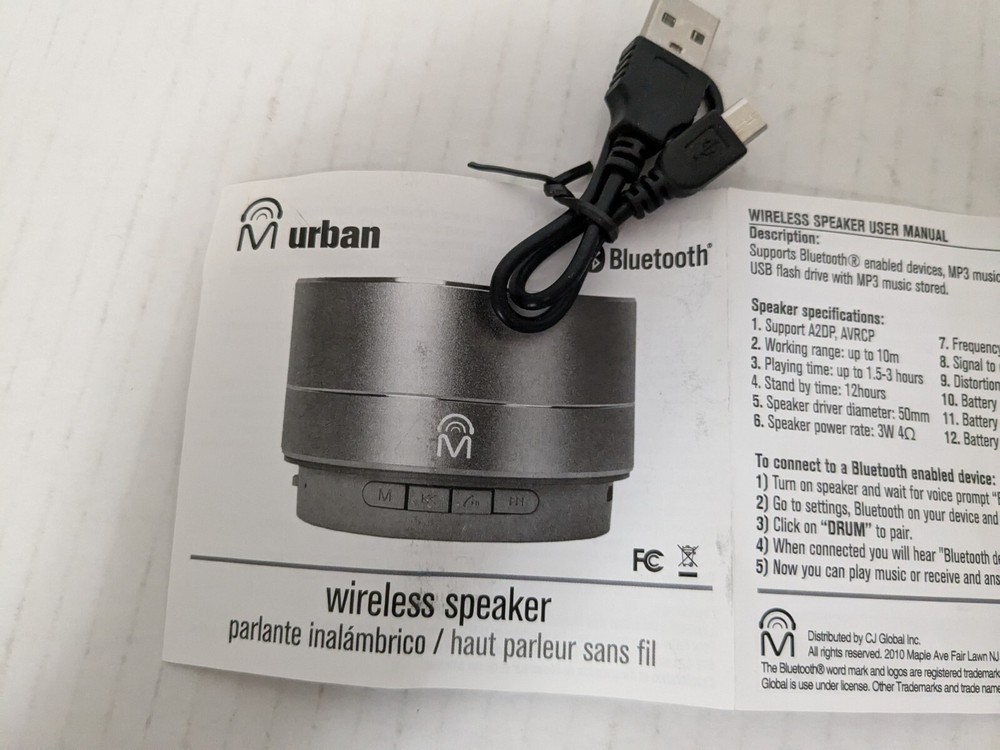 New Never Used M Urban Wireless Speaker