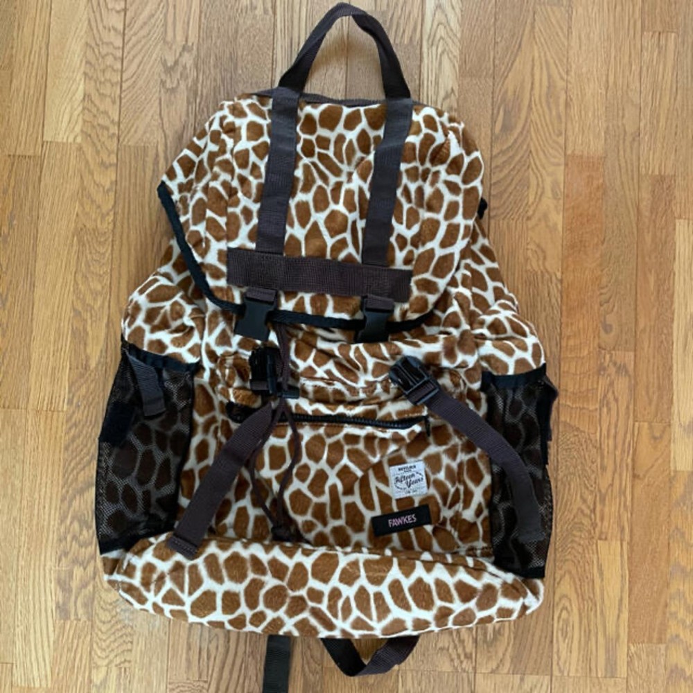 Fawkes Giraffe Pattern Backpack Used From Japan