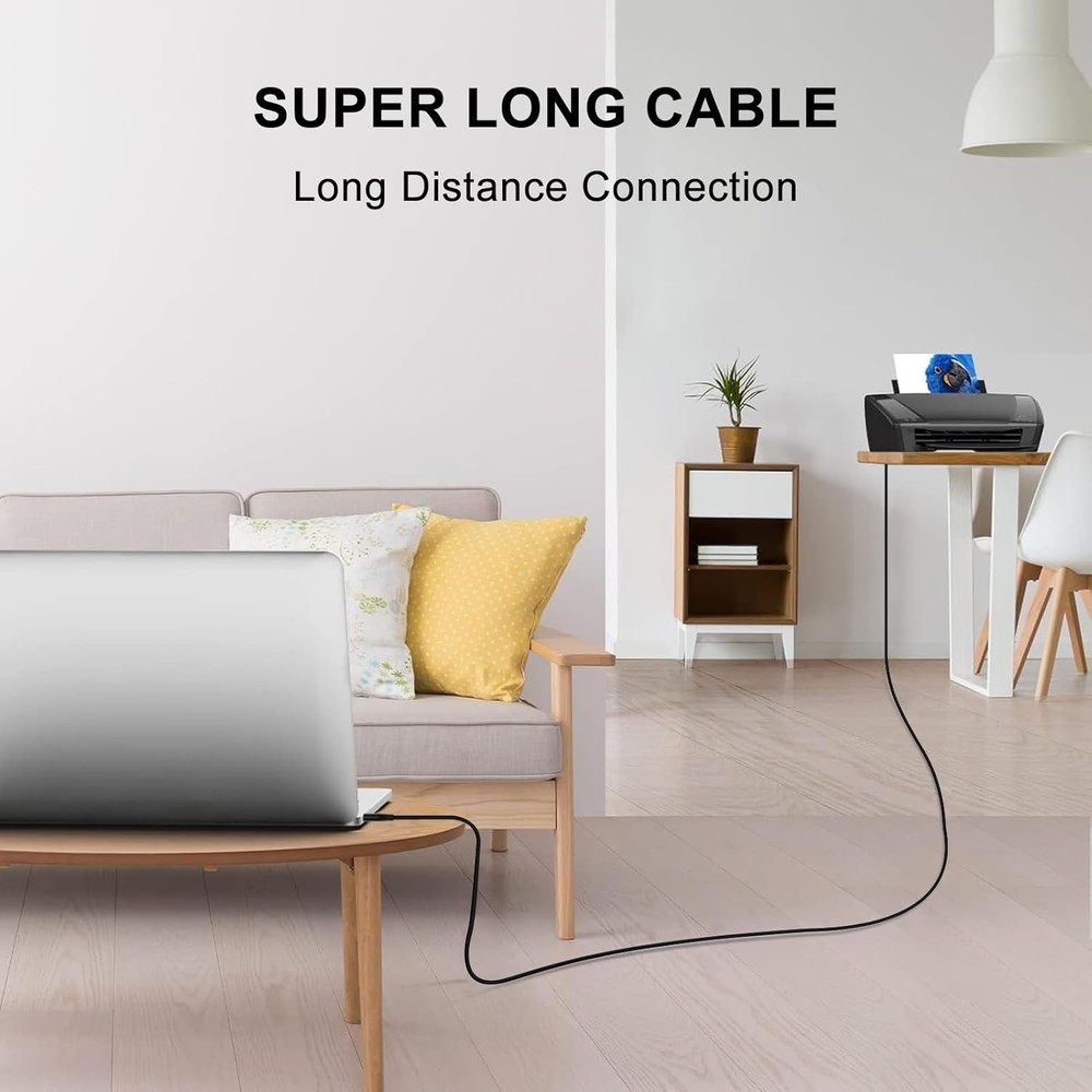 USB Printer Cable 6FT Type A Male to B High Speed Scanner Printer...