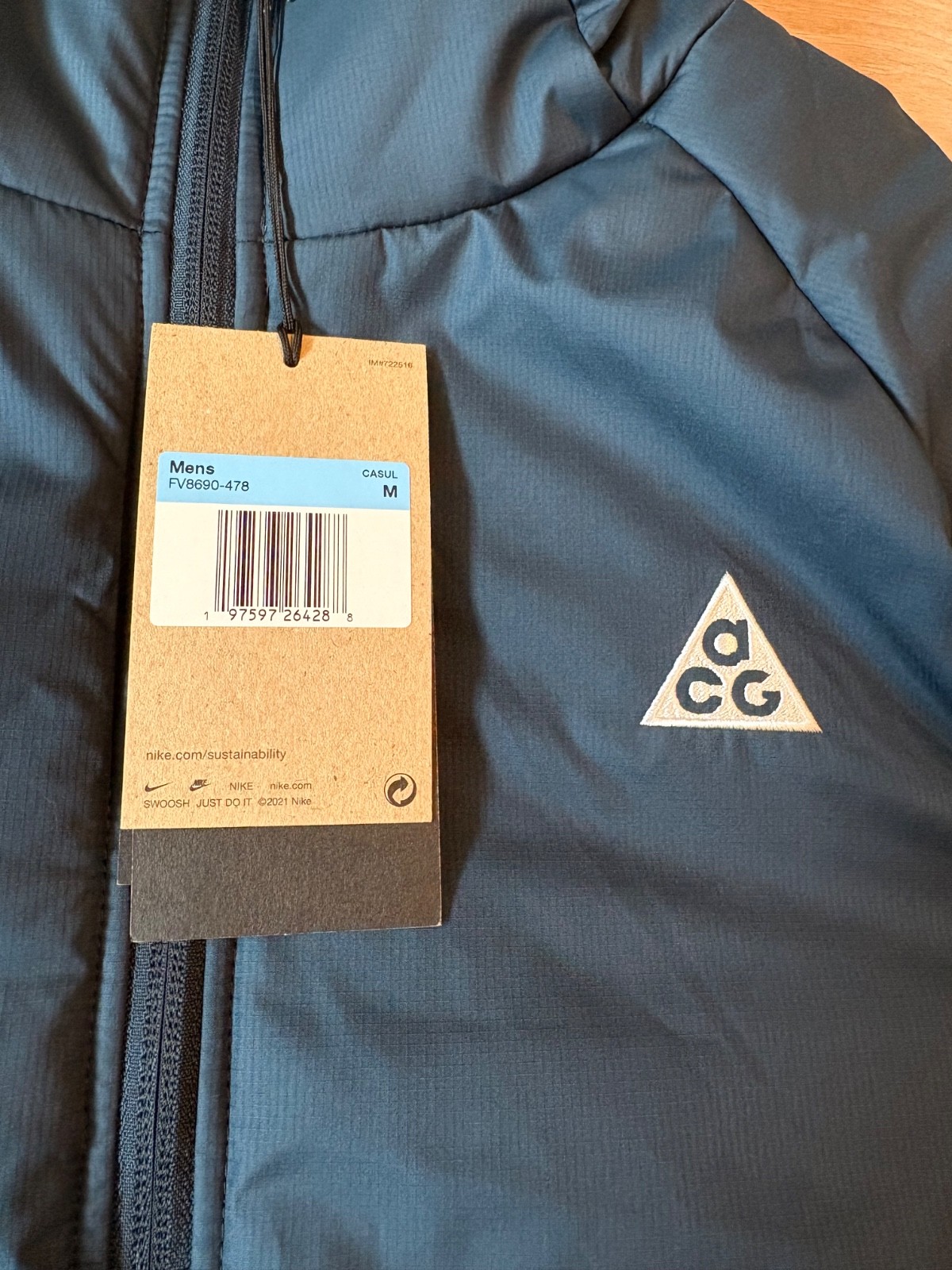 Nike Men's ACG Therma-FIT ADV PrimaLoft Jacket Medium NWT FV8690-478