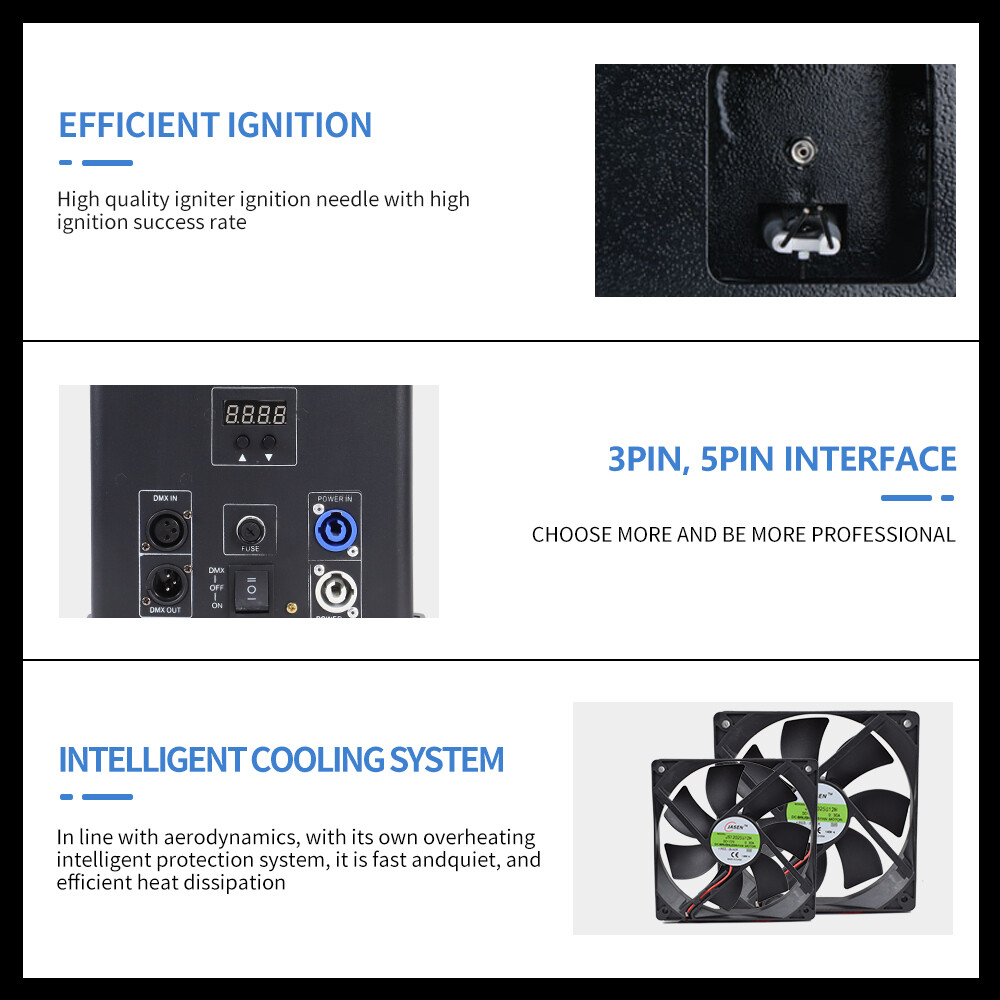 Fire Machine Flame Machine Stage Effect DMX Flame Single Head for Stage Concert