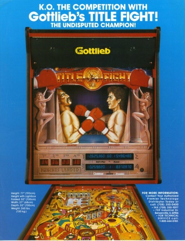Title Fight Pinball Flyer / Original Brochure