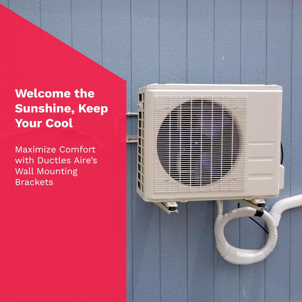 Outdoor Wall Bracket - Mini Split Mounting Bracket - Ductless Air Conditioner Wa