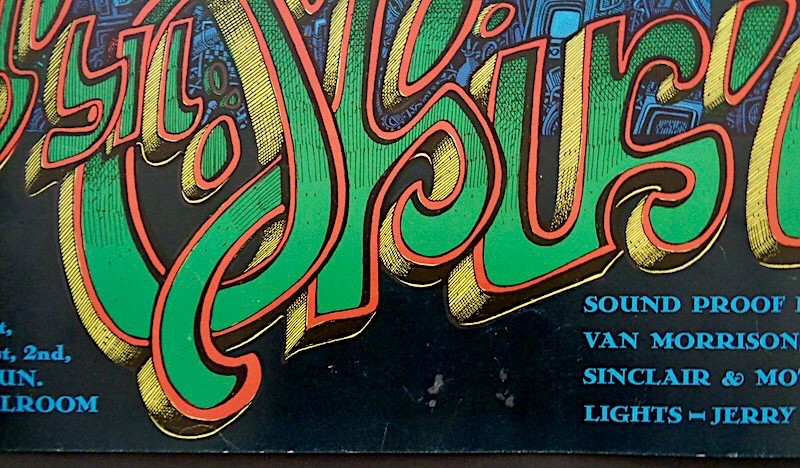 VAN MORRISON AVALON BALLROOM SAN FRANCISCO 1969 concert poster RICK GRIFFIN RARE