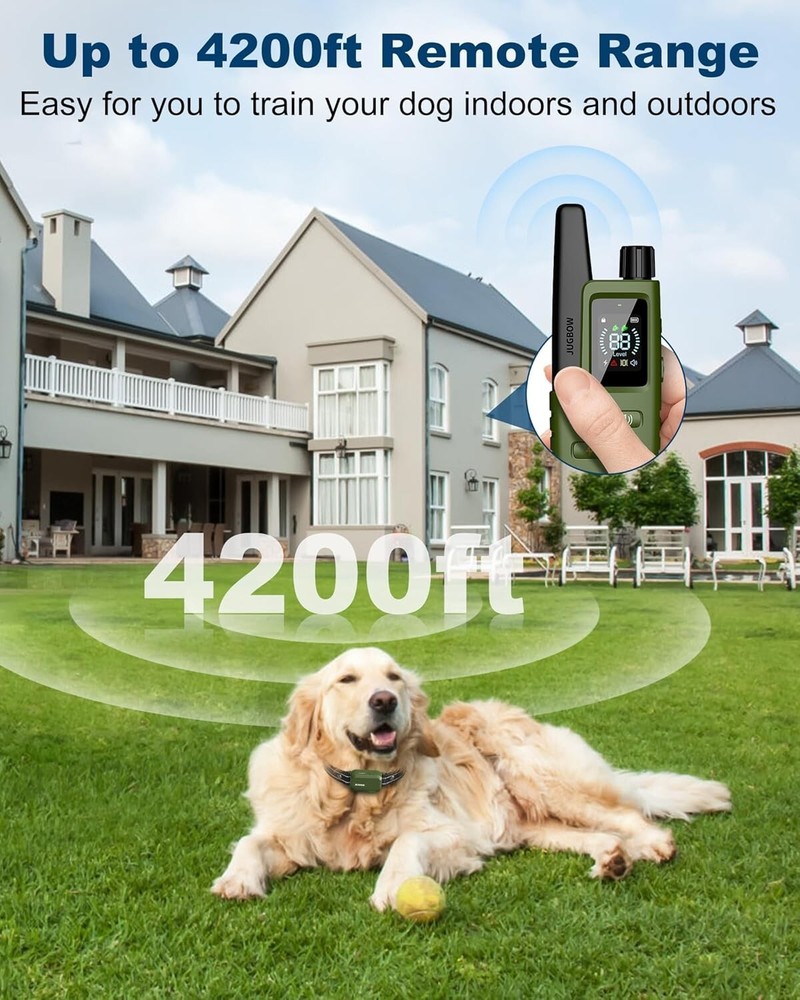 Humane Dog Shock Collar – 4 Modes & 4200FT Range for Indoor/Outdoor Training