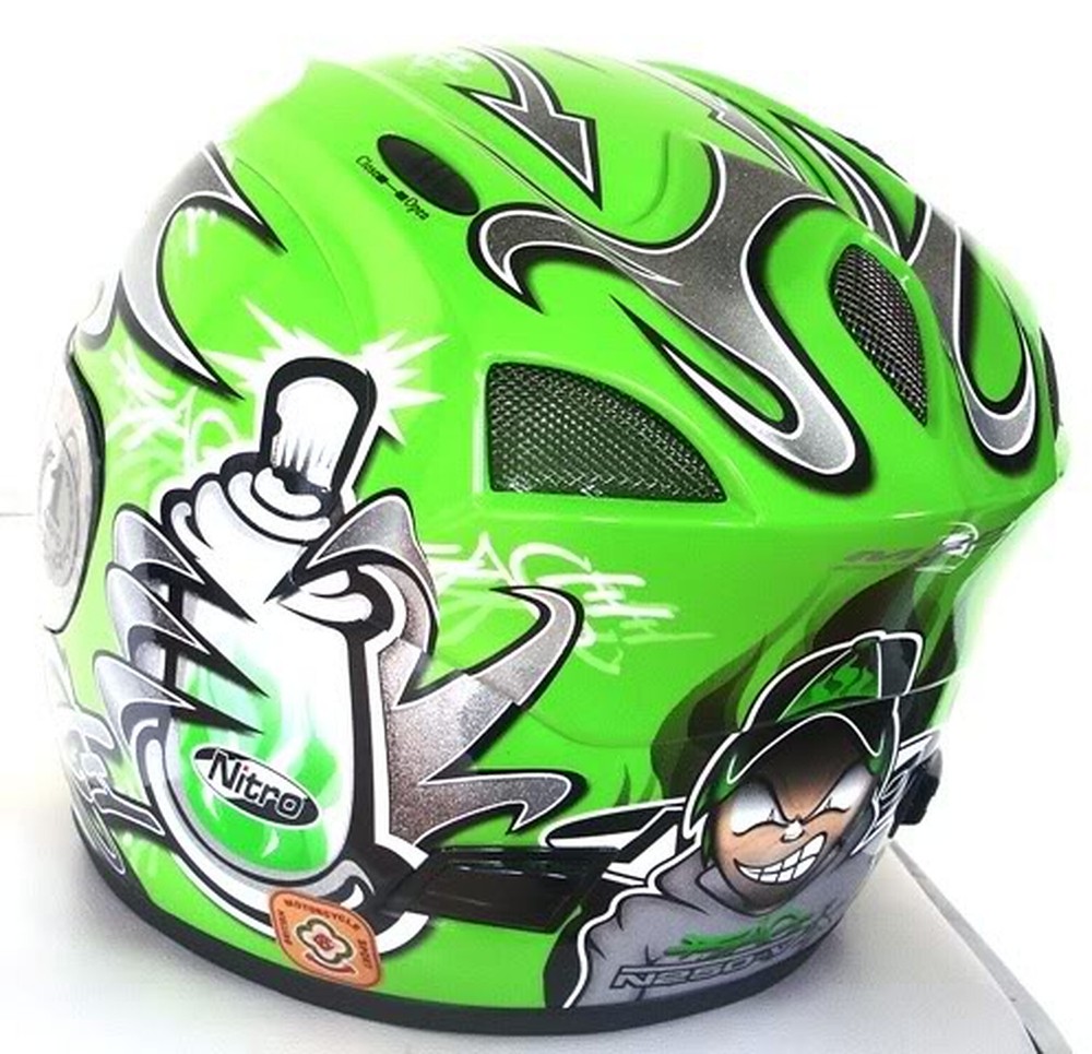 Nitro N250-VX / G-Mac / Takachi / Motorcycle Helmet - X Visor - Chrome