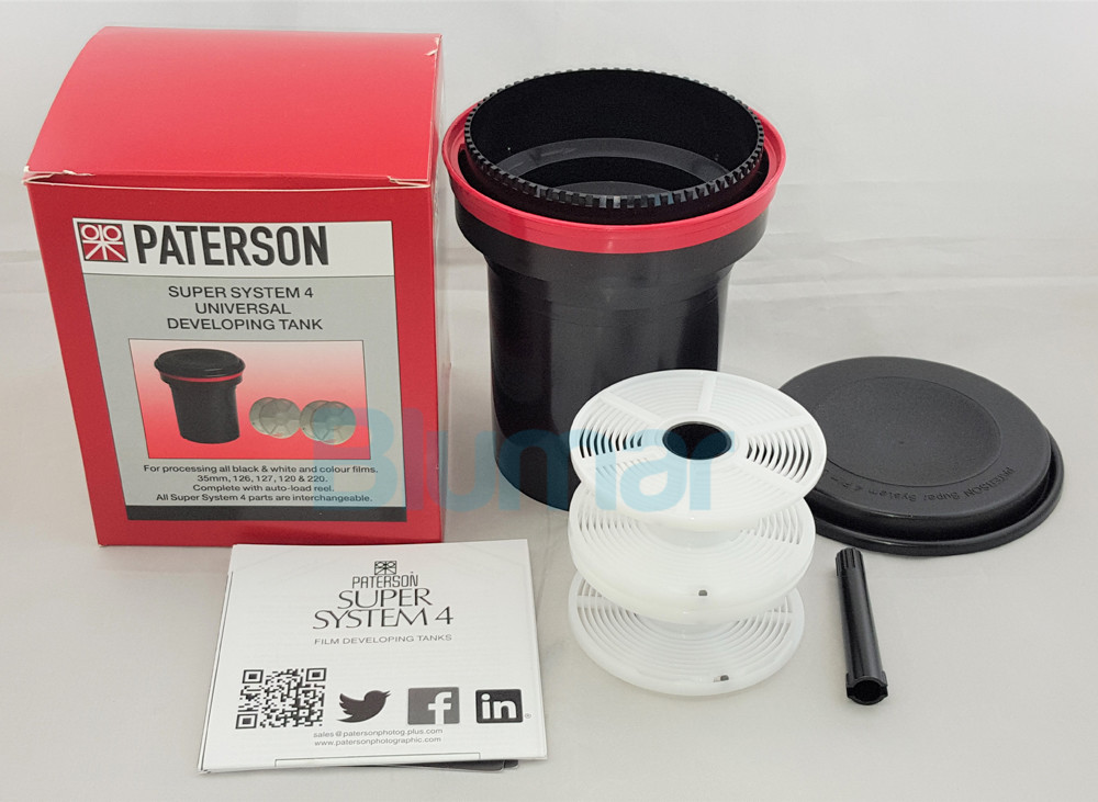 PATERSON SUPER SYSTEM 4 UNIVERSAL DEVELOPING TANK + 2 REELS priority shipping