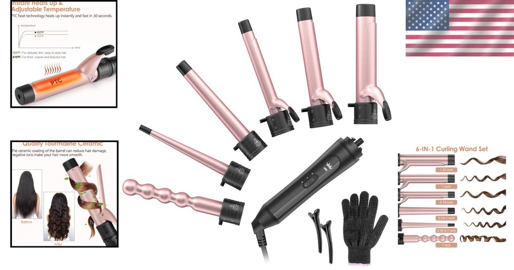 Versatile Curling Wand with Interchangeable Barrels