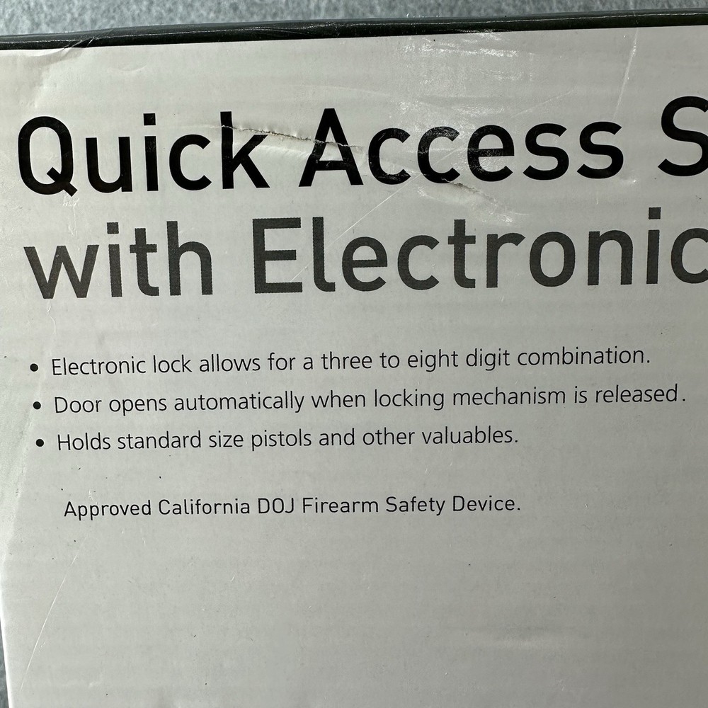 STACK-ON Quick Access Safe With Electronic Lock Gun Pistol 12x10x5 QAS-450