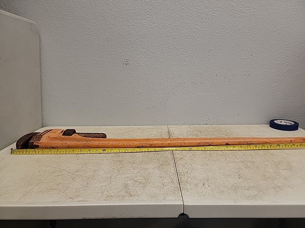Forged 48” Heavy Duty Pipe Wrench👁️ Bent