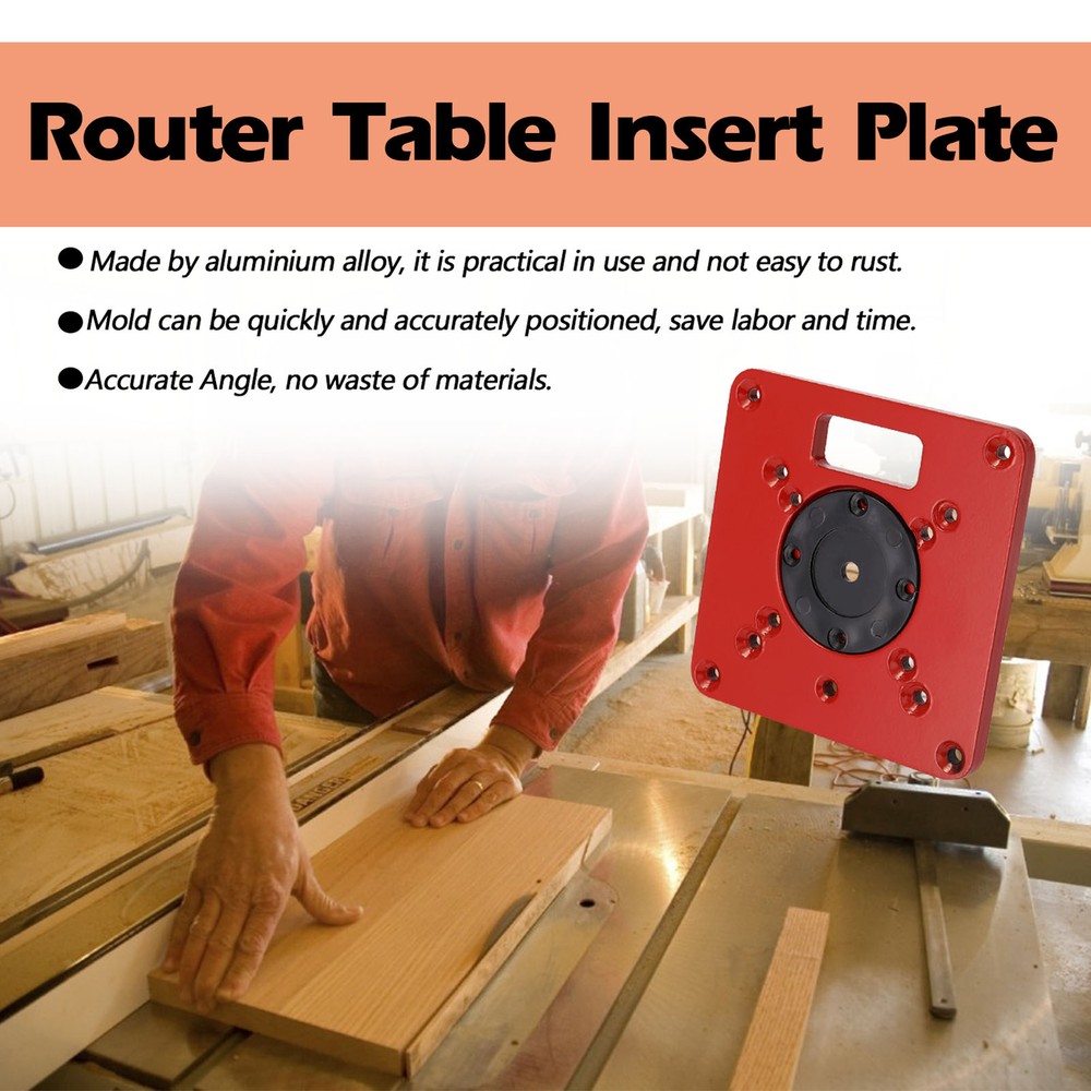 Multifunctional Router Table Insert Plate Woodworking Benches Aluminium V4H0