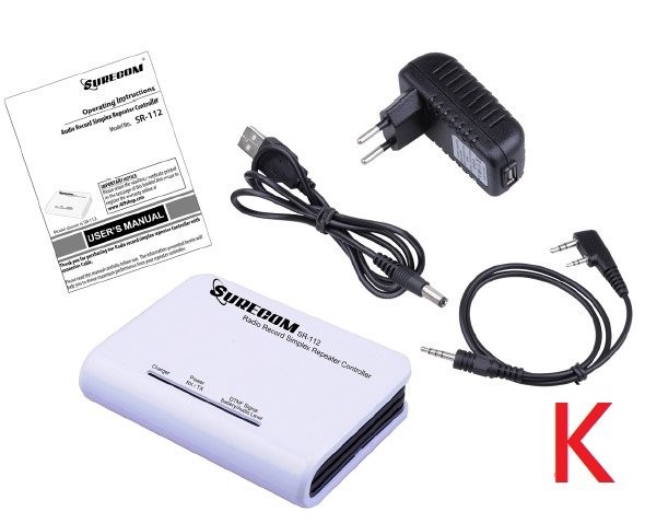 SURECOM SR-112 simplex repeater Controller w/Kenwood Cable w/build-in battery