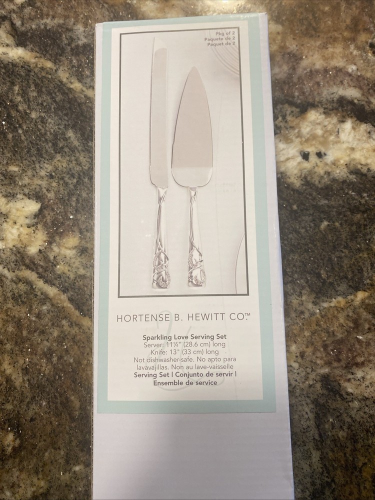 Sparkling Love Cake Server Set with Rhinestones